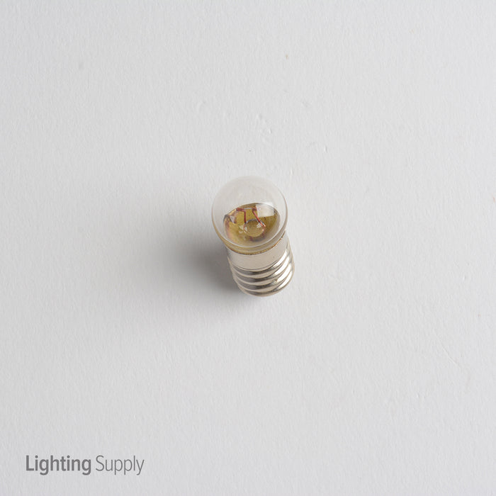 Standard .3 Amp .94 Inch G3.5 Incandescent 3.7V Mini Screw (E10) Base Clear Miniature Bulb (#13)