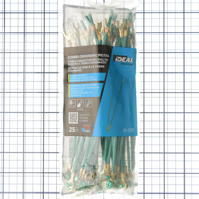Ideal Combination Grounding Tail 2-Wire Stranded 25 Per Bag (30-3287)