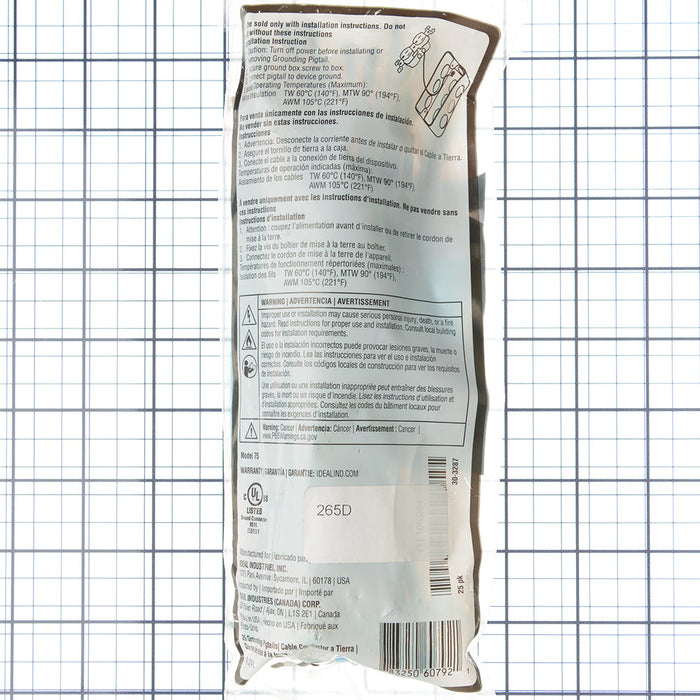 Ideal Combination Grounding Tail 2-Wire Stranded 25 Per Bag (30-3287)