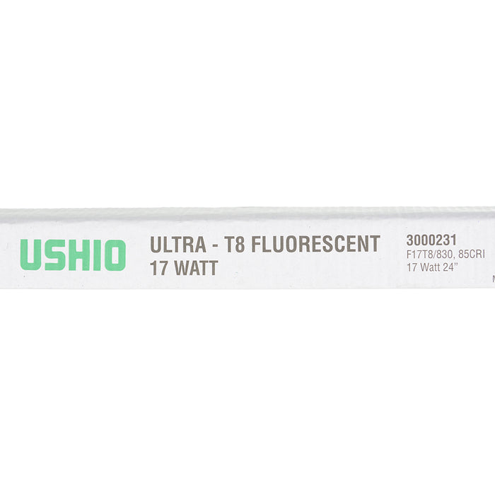 USHIO F17T8/830 24 Inch 85 CRI Fluorescent T8V 17W G13 Base Inphos (3000231)
