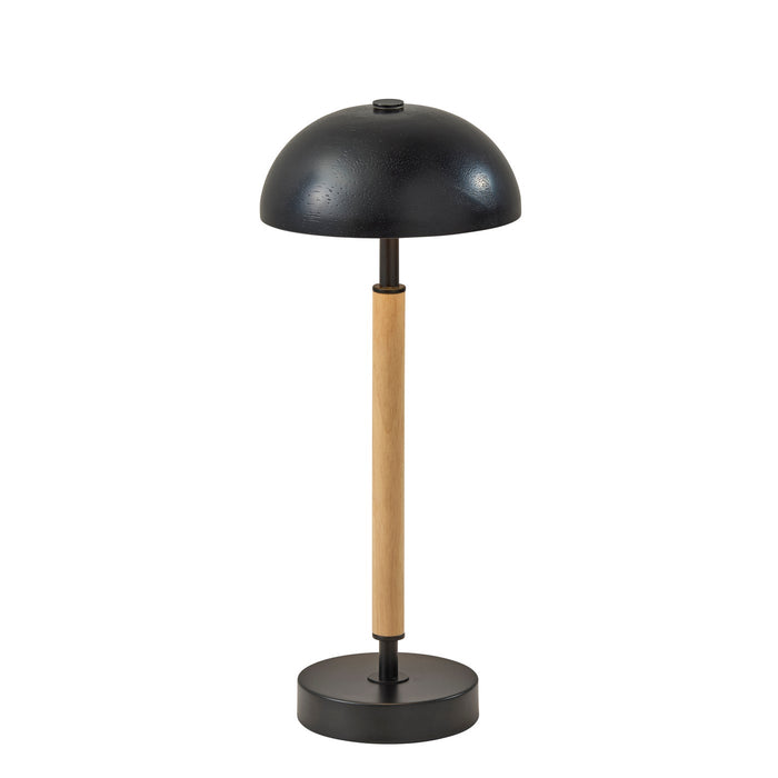 Adesso Ronny Cordless LED Table Lamp Natural Wood And Black (3064-12)