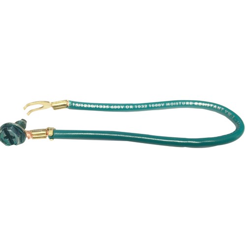 MORRIS Green Grounding Pigtail With Fork (30775)