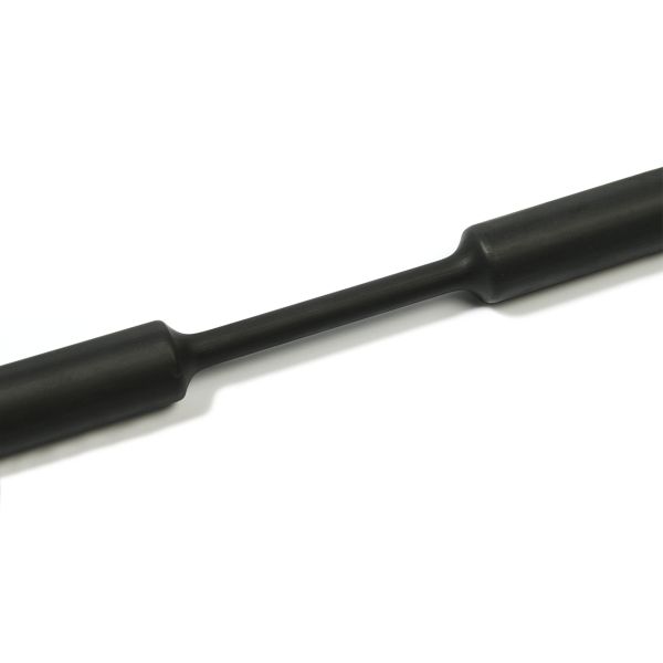 HellermannTyton Heat Shrink Tubing 4 Foot Long Stick 2 1 Shrink Ratio 3/32 Inch 2.4/1.2 Diameter Polyolefin Black 20 Per Package (309-65110)