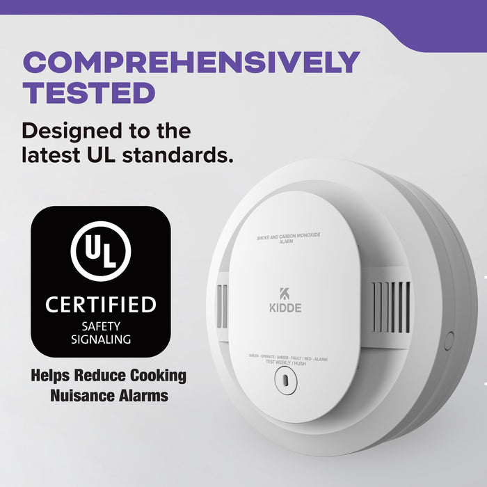 Kidde 30CUDR-V DETECT Combination Smoke And Carbon Monoxide Alarm AA Battery Powered With Voice Alerts (21032777)