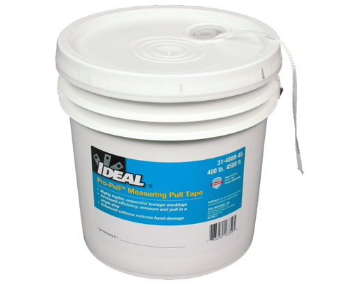 Ideal Pro-Pull Measuring Pull Tape 400 Pound Tensile Strength 4500 Foot Bucket (31-400B-45)