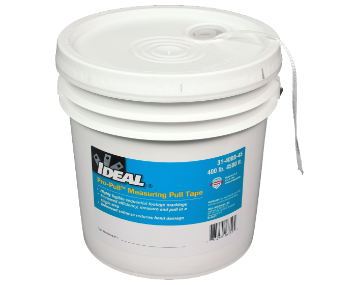 Ideal Pro-Pull Measuring Pull Tape 400 Pound Tensile Strength 4500 Foot Bucket (31-400B-45)