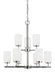 Generation Lighting Oslo Nine Light Chandelier (31162-112)