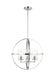 Generation Lighting Alturas Three Light Chandelier Brushed Nickel Clear Silver Cord (3124673-962)