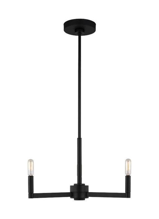 Generation Lighting Fullton Three Light Chandelier Midnight Black-Black Cord (3164203-112)