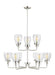 Generation Lighting Belton Nine Light Up Chandelier (3214509-962)