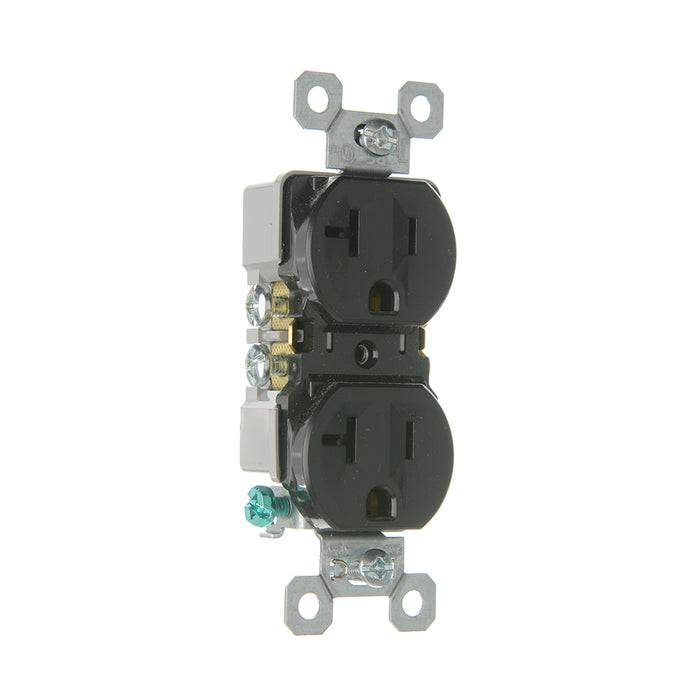 Pass and Seymour Tamper-Resistant Duplex Receptacle 20A 125V Self-Grounding Black (3232TR20SBK)