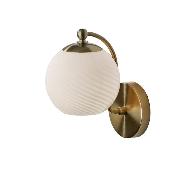 Adesso Swirl Wall Light Antique Brass (3251-21)