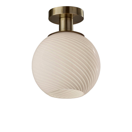 Adesso Swirl Flush Mount Antique Brass (3254-21)