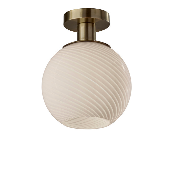Adesso Swirl Flush Mount Antique Brass (3254-21)