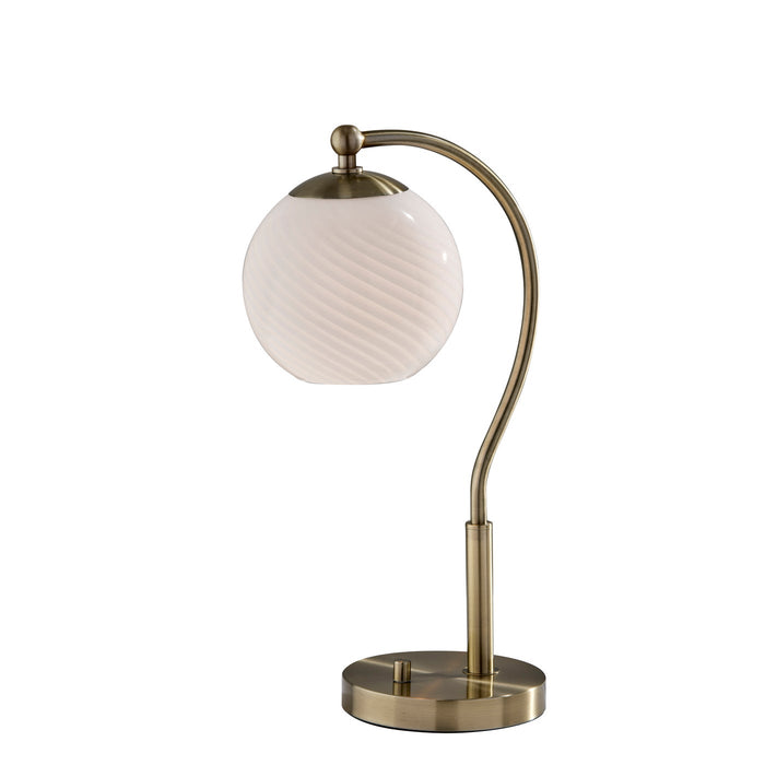Adesso Swirl Desk Lamp Antique Brass (3259-21)