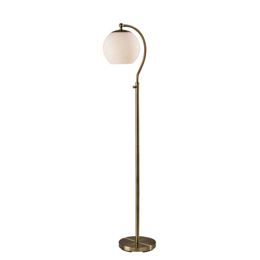 Adesso Swirl Floor Lamp Antique Brass (3262-21)