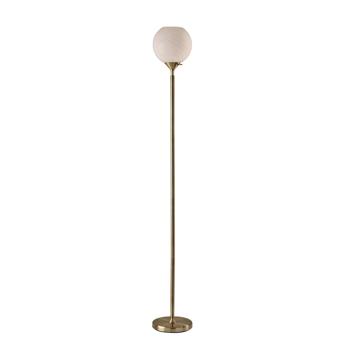 Adesso Swirl Torchiere Antique Brass (3265-21)