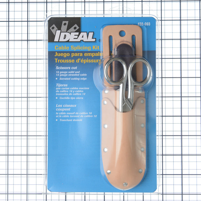 Ideal Cable Splicing Kit Scissor Knife Leather Pouch (35-093)