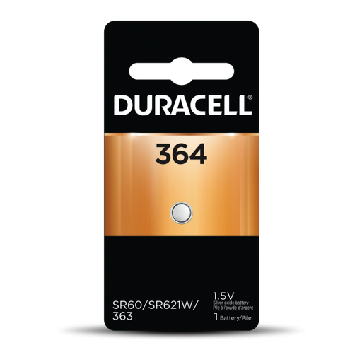 Duracell 4133366272 Watch Silver Oxide 1.5V 1 Pack Blister (D364BPK)