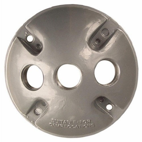 MORRIS 4 Inch Round Cover 3-1/2 Inch Hole Gray (36830)