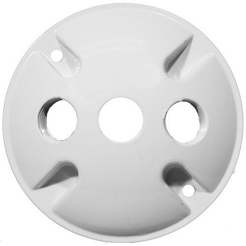 MORRIS 4 Inch Round Cover 3-1/2 Inch Hole White (36832)