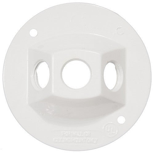 MORRIS 4 Inch Round Cover 3-1/2 Inch Hole White (36842)