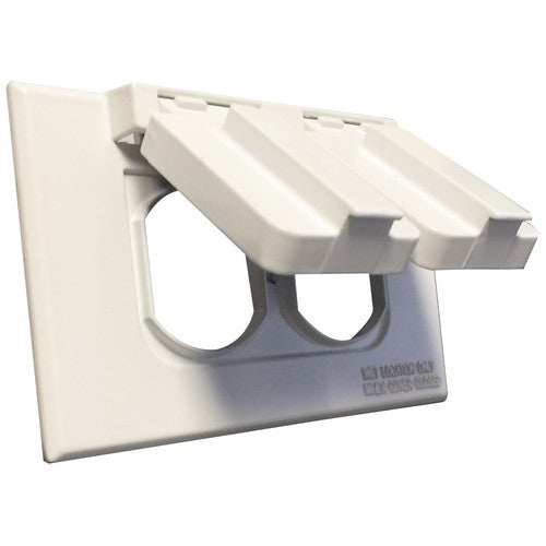 MORRIS Horizontal One Gang Cover Duplex Receptacle White (37012)