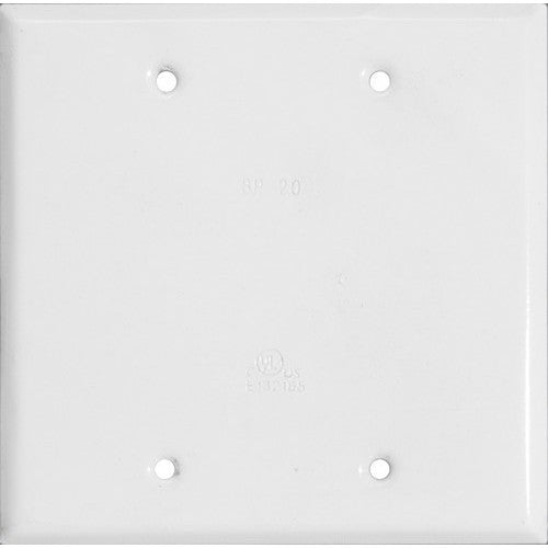 MORRIS Two Gang Blank Cover White (37262)