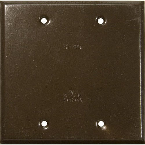MORRIS Two Gang Blank Cover Bronze (37264)