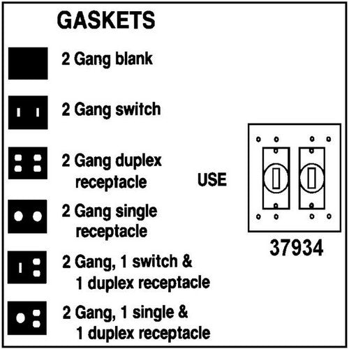 MORRIS 2-Gang Gasket Switch/Receptacle (37934)