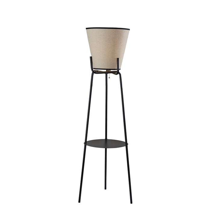 Adesso Zeek Shelf Floor Lamp Black (3890-01)