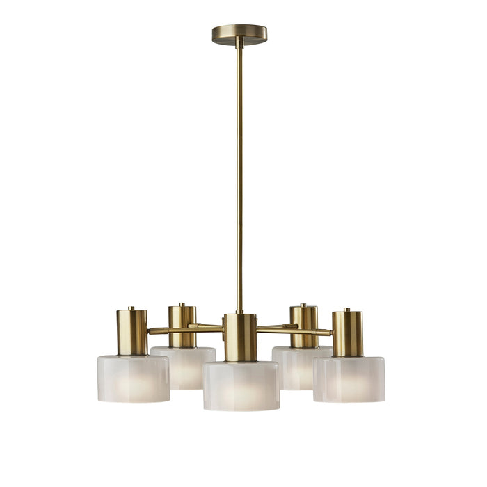 Adesso Rhodes Chandelier Antique Brass (3938-21)