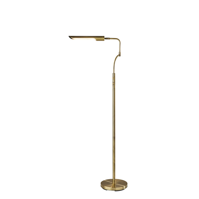Adesso Zane LED Floor Lamp With Smart Switch Antique Brass (3958-21)
