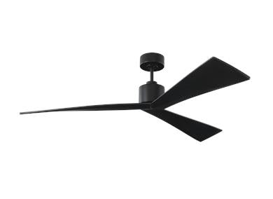 Generation Lighting Adler 60 Inch Ceiling Fan Matte Black Finish (3ADR60BKBK)