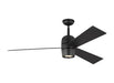 Generation Lighting Alba 60 Inch LED Ceiling Fan Midnight Black Finish (3ALBR60MBKD)