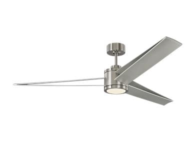 Generation Lighting Armstrong 60 Inch LED Ceiling Fan Brushed Steel Finish (3AMR60BSD)