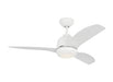 Generation Lighting Avila Coastal 44 Inch LED Ceiling Fan - Matte White (3AVLCR44RZWD)