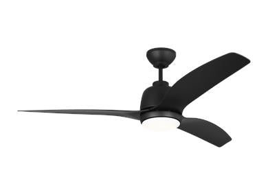 Generation Lighting Avila 52 Inch LED Ceiling Fan Midnight Black Finish (3AVLCR54MBKD)