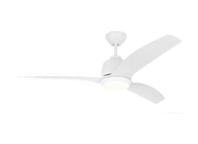 Generation Lighting Avila 52 Inch LED Ceiling Fan Matte White Finish (3AVLCR54RZWD)