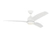 Generation Lighting Avila Coastal 60 Inch LED Ceiling Fan - Matte White (3AVLCR60RZWD)