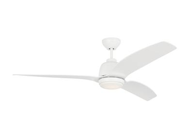 Generation Lighting Avila Coastal 60 Inch LED Ceiling Fan - Matte White (3AVLCR60RZWD)