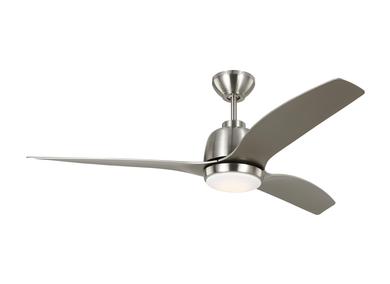 Generation Lighting Avila 54 Inch LED Ceiling Fan Brushed Steel Finish (3AVLR54BSD)