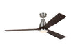 Generation Lighting Bryden 60 Inch LED Ceiling Fan Brushed Steel Finish (3BRYSM60BSD)