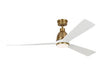 Generation Lighting Bryden 60 Inch LED Ceiling Fan Hand Rubbed Antique Brass Finish (3BRYSM60HABD)