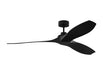 Generation Lighting Collins 60 Inch Ceiling Fan Midnight Black Finish (3CLNCSM60MBK)