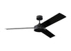 Generation Lighting Cirque 56 Inch LED Ceiling Fan Midnight Black Finish (3CQR56MBKD)