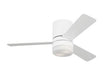 Generation Lighting Era 44 Inch Ceiling Fan 120V 3000K 90 CRI 800Lm Matte White (3ERHR44RZWD)