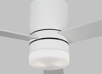 Generation Lighting Era 44 Inch Ceiling Fan 120V 3000K 90 CRI 800Lm Matte White (3ERHR44RZWD)