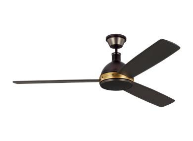 Generation Lighting Hicks 60 Inch LED Ceiling Fan Deep Bronze Finish (3HCKR60BNZHABD)