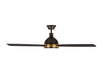 Generation Lighting Hicks 60 Inch LED Ceiling Fan Deep Bronze Finish (3HCKR60BNZHABD)